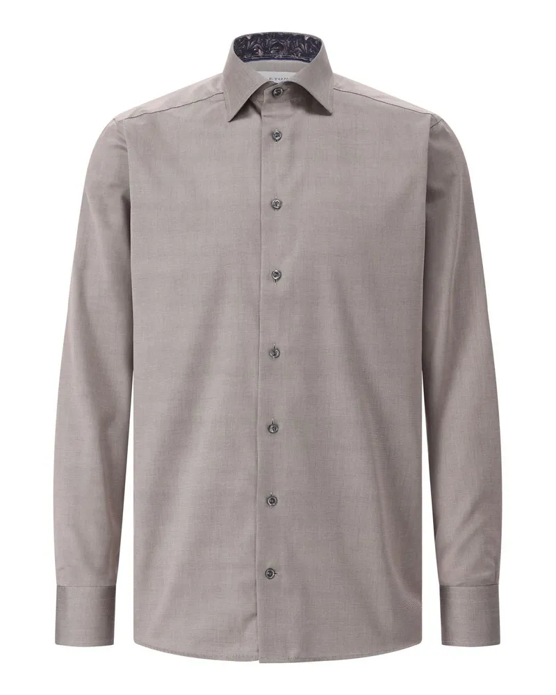 Eton Slim-Fit Hemd Braun