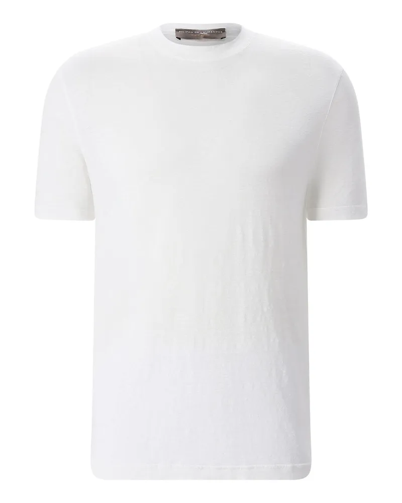 Filippo de Laurentiis T-Shirt aus Leinenmix Weiß