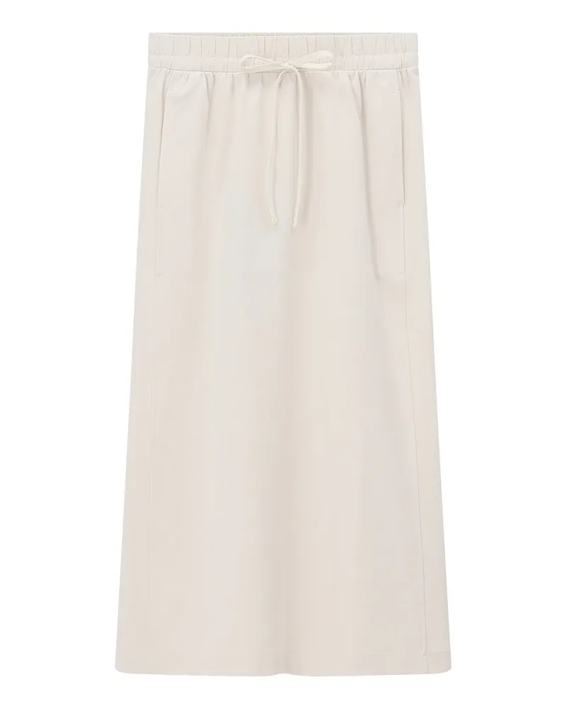 Max Mara Midirock aus Baumwoll-Mix Creme