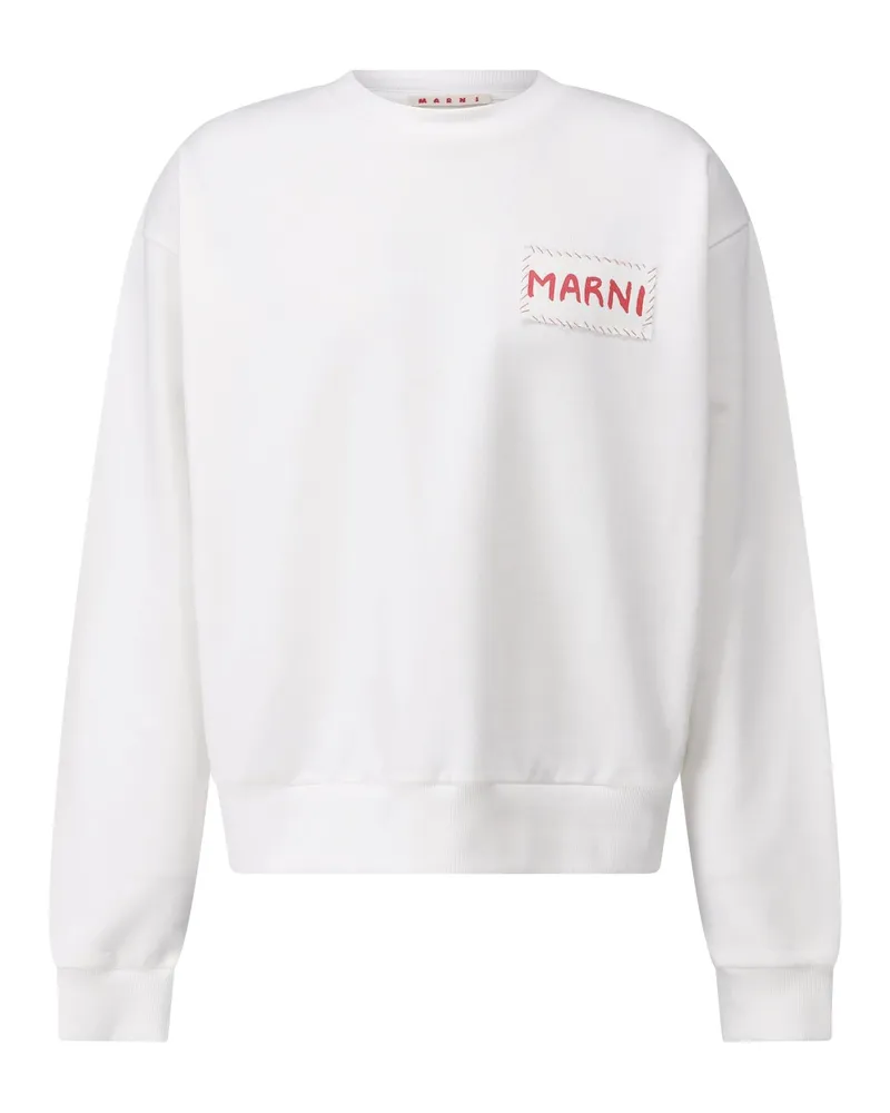 Marni Sweatshirt mit Logoprint Weiß
