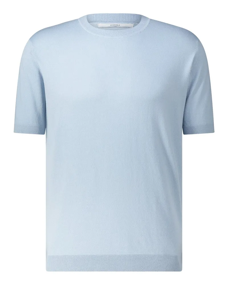 ECKERLE Shirt aus Feinstrick Hellblau