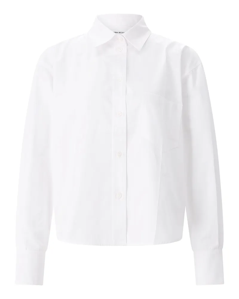 Victoria Beckham Hemdbluse aus Baumwolle Weiß