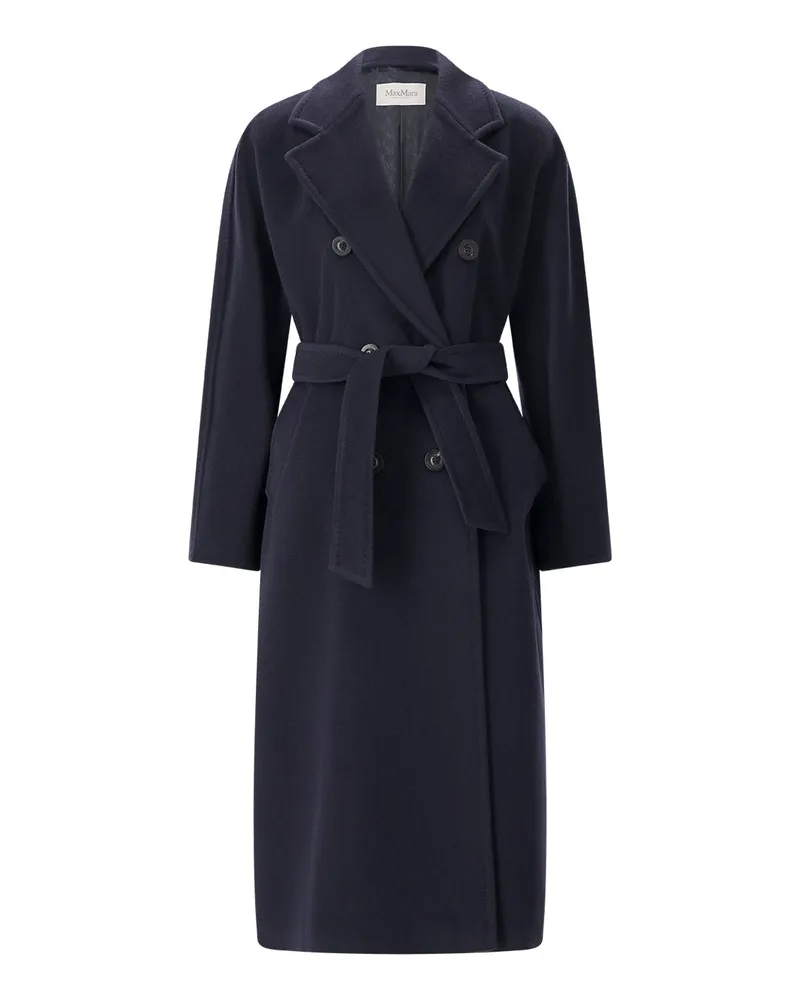 Max Mara Mantel Madame aus Schurwoll-Kaschmir-Mix Navy