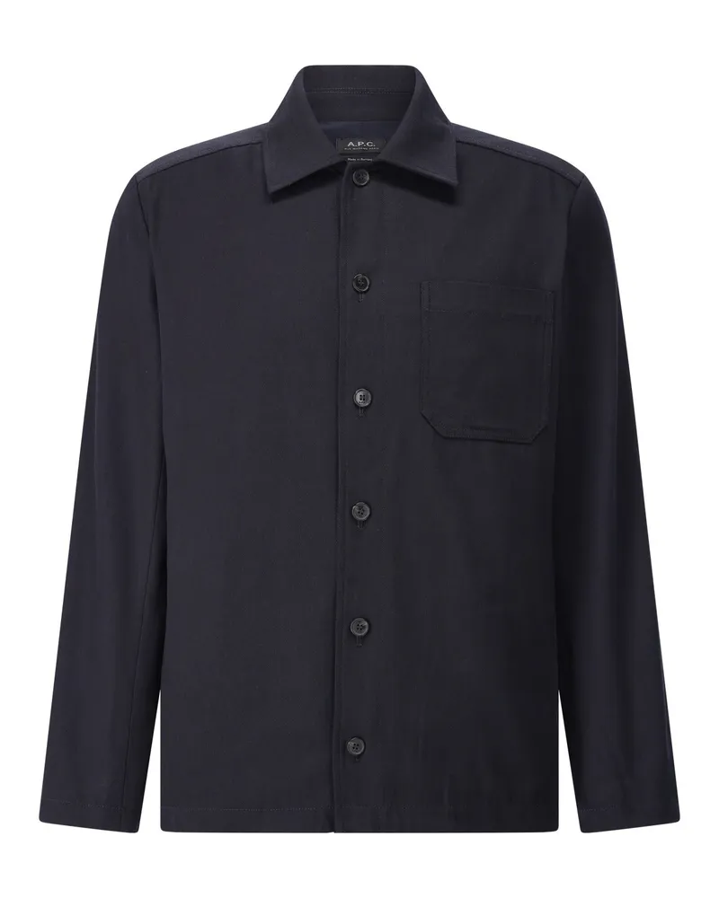 A.P.C. Overshirt Jeffray Dunkelblau