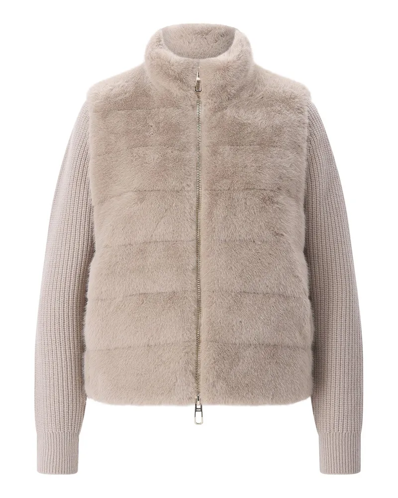 DUNO Jacke Nila Pejo mit Strickärmeln Beige