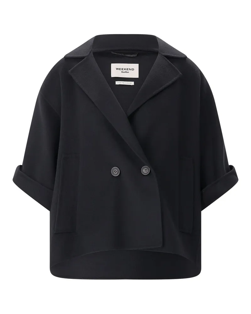 Max Mara Mantel Neo aus Schurwolle Schwarz