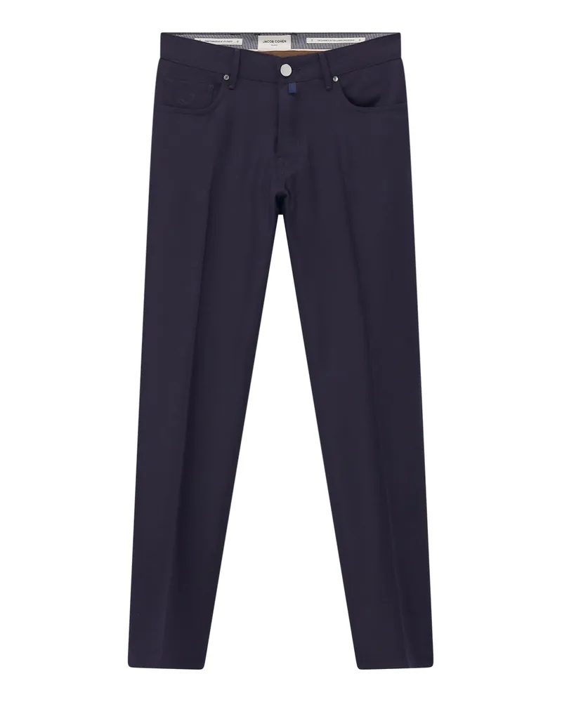 Jacob Cohën Slim-Fit Wollhose Bard Navy