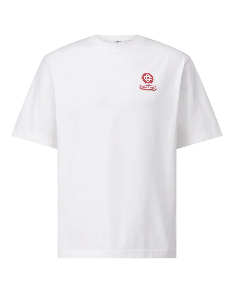 Casablanca Paris T-Shirt mit Logo Weiß