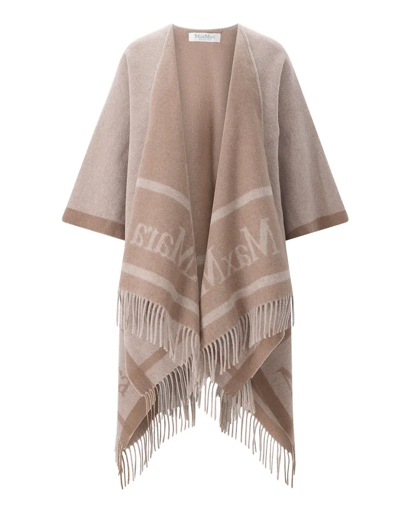 Max Mara Poncho aus Wolle Beige