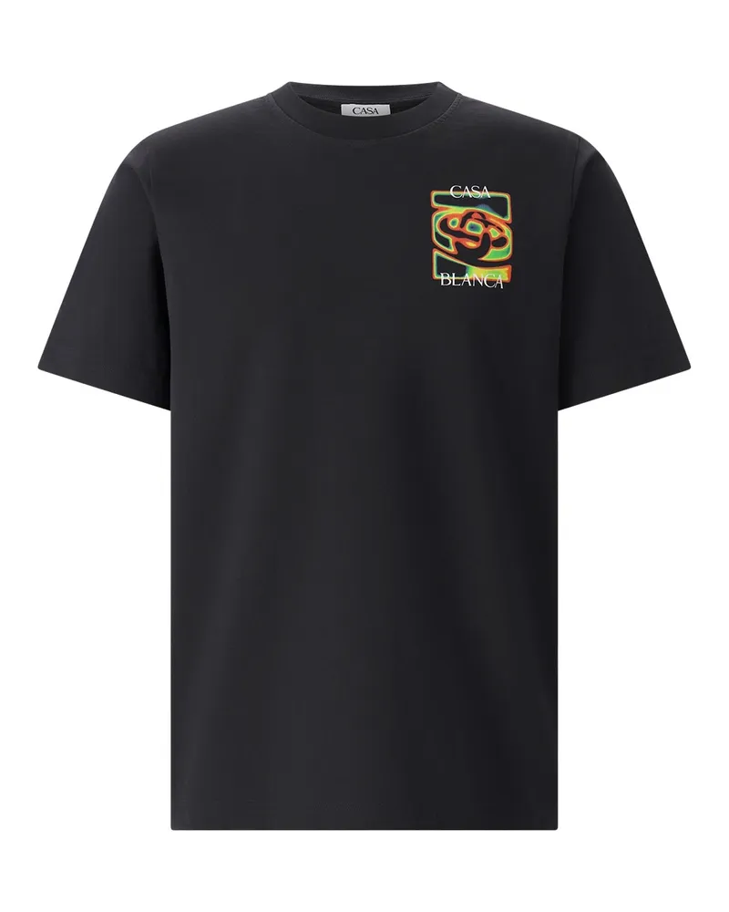 Casablanca Paris T-Shirt mit Print Schwarz