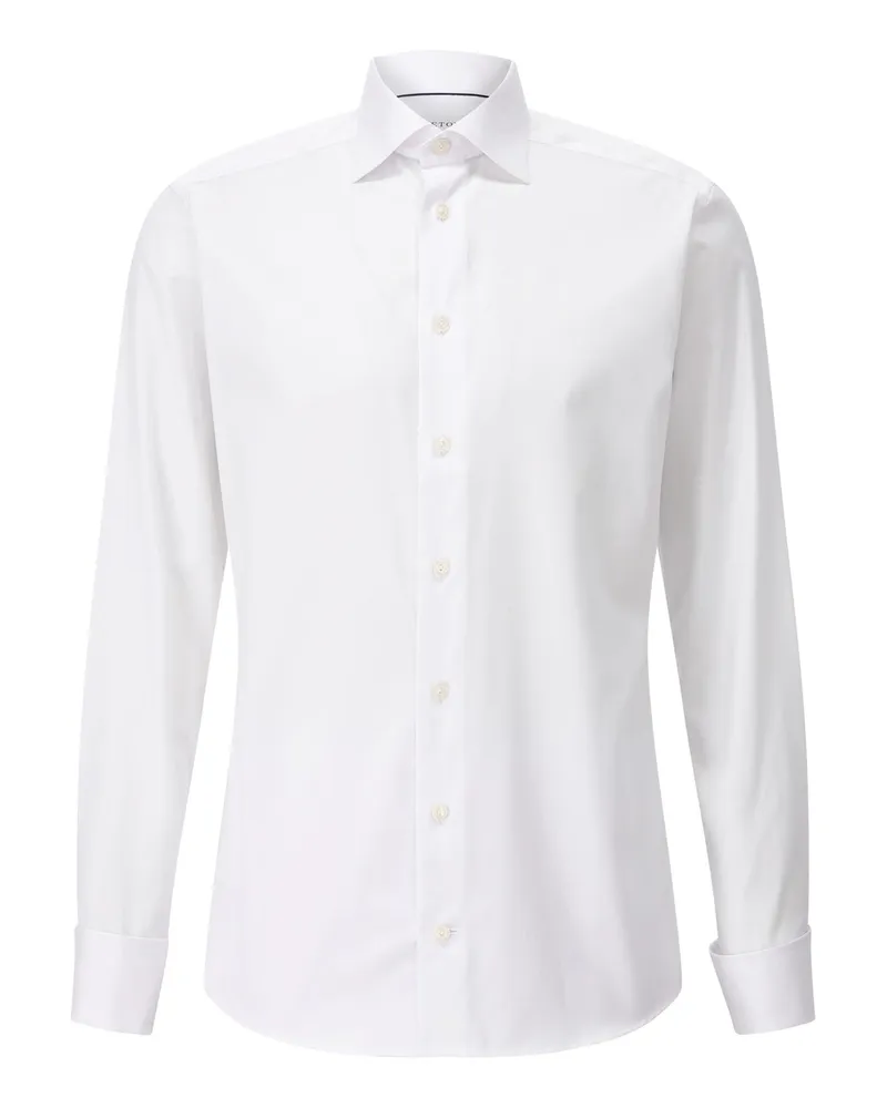 Eton Slim-Fit Twillhemd Weiß