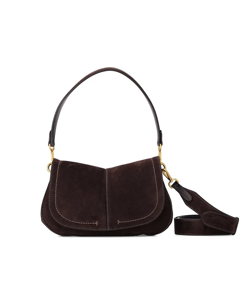 Gianni Chiarini Tasche Helena aus Veloursleder Hellbraun