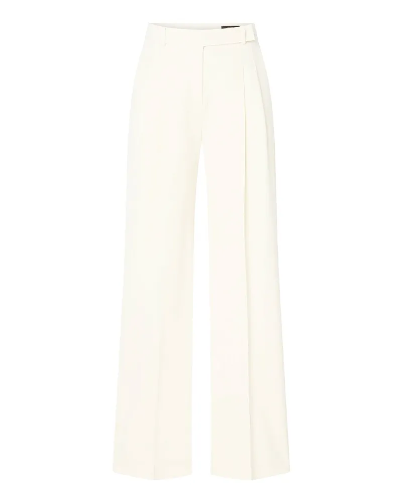 windsor. Weite Stoffhose aus Schurwolle Creme