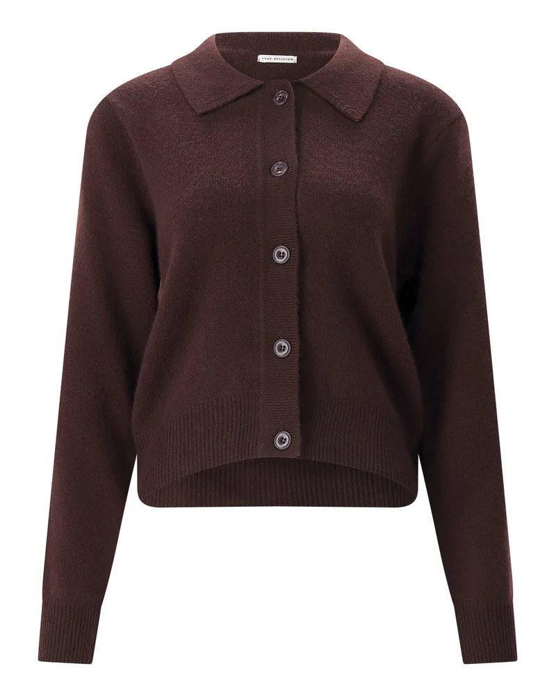 True Religion Strickjacke aus Wolle & Kaschmir Braun