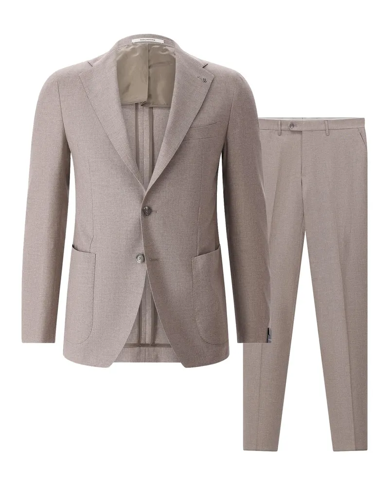 Tagliatore Zweiteiliger Anzug aus Wollmix Braun