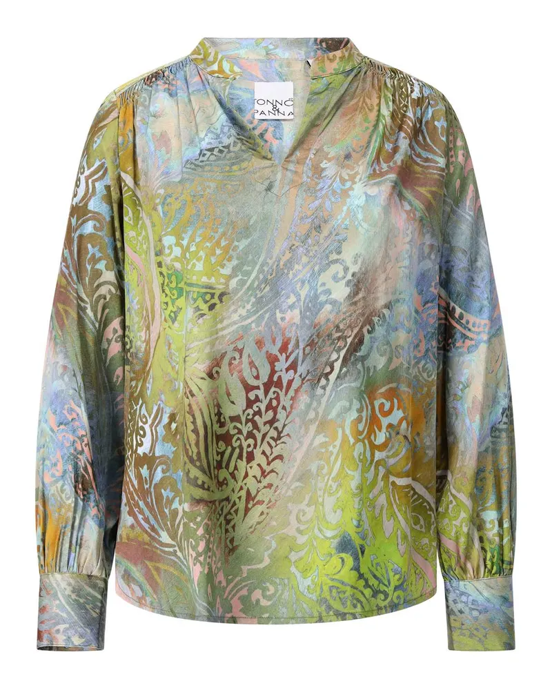 tonno e panna Blusenshirt mit Paisley-Muster Grün