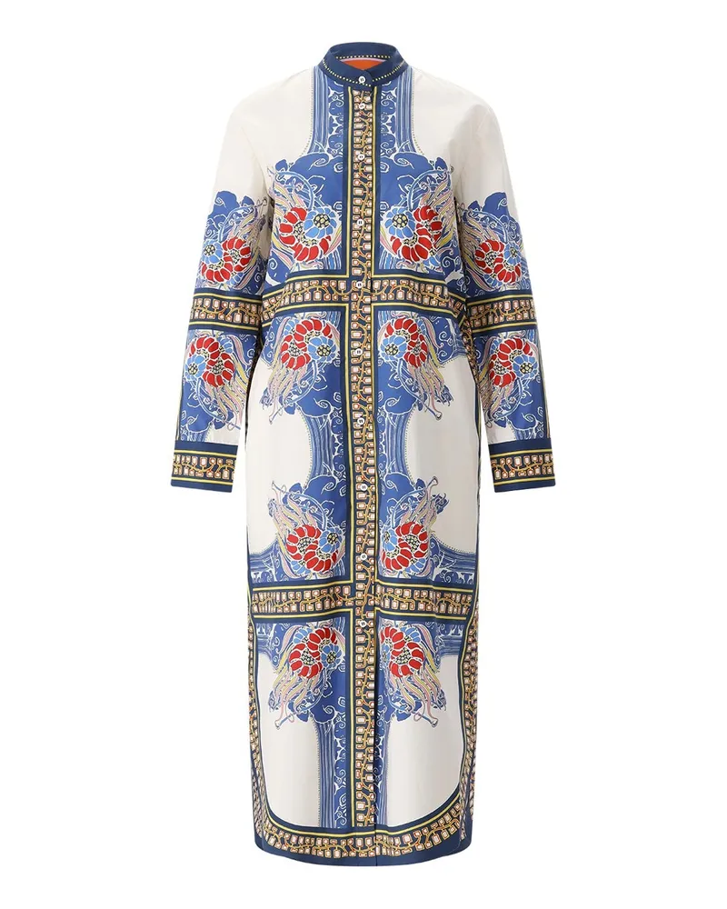 La DoubleJ Midikleid aus Baumwolle Multicolor