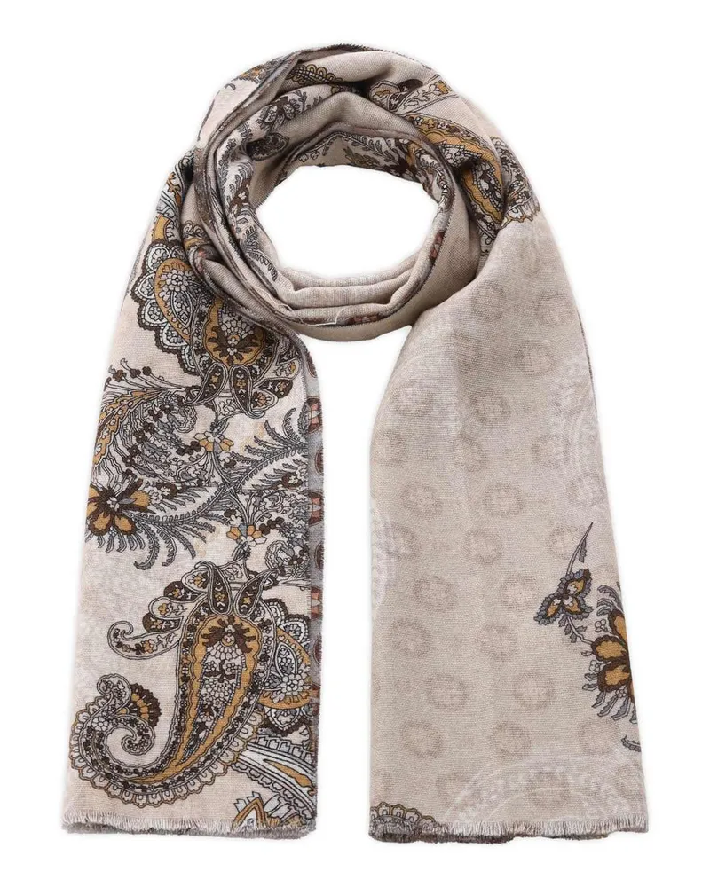 Altea Schal mit Paisley-Muster Hellbraun