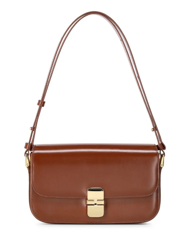 A.P.C. Schultertasche Grace Braun