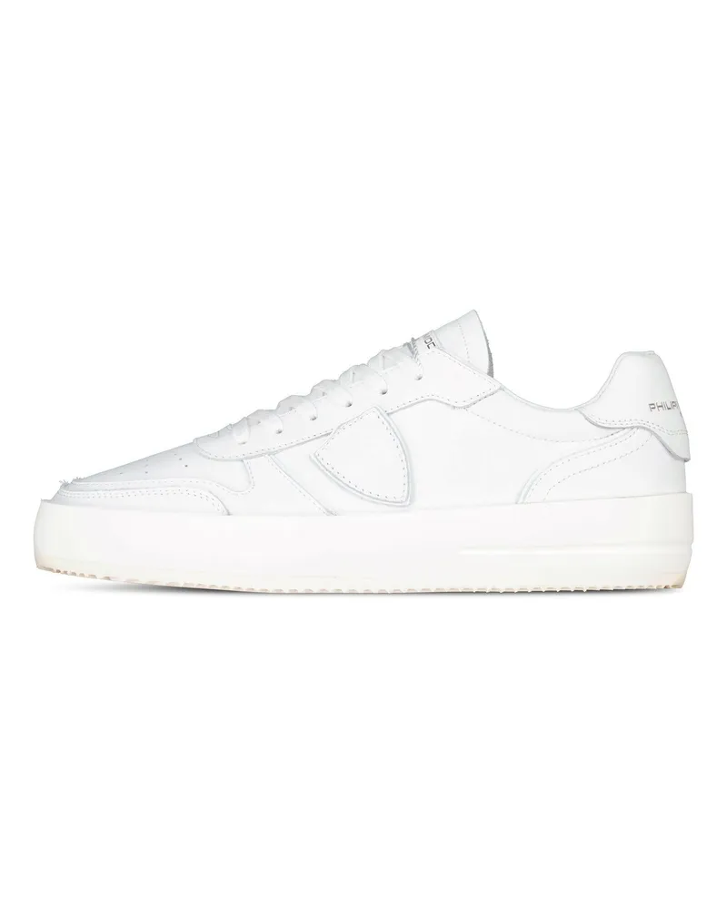 Philippe Model Sneakers Nice mit breiter Sohle Weiß