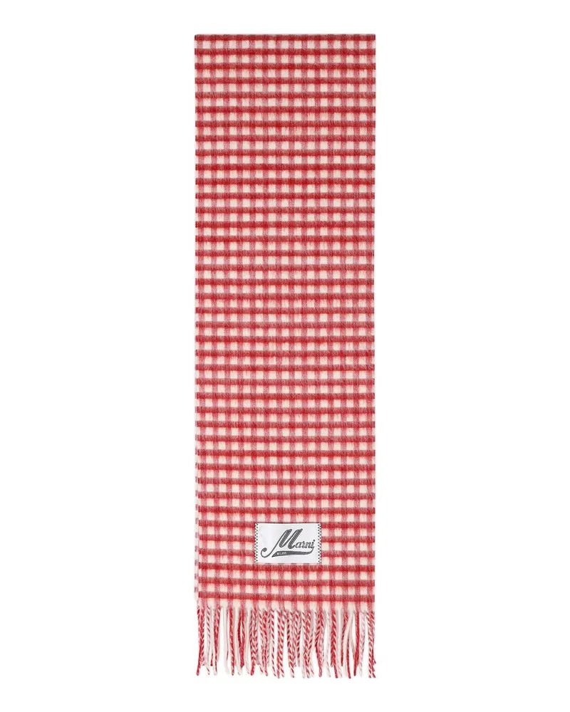 Marni Schal aus Woll-Mix Rot
