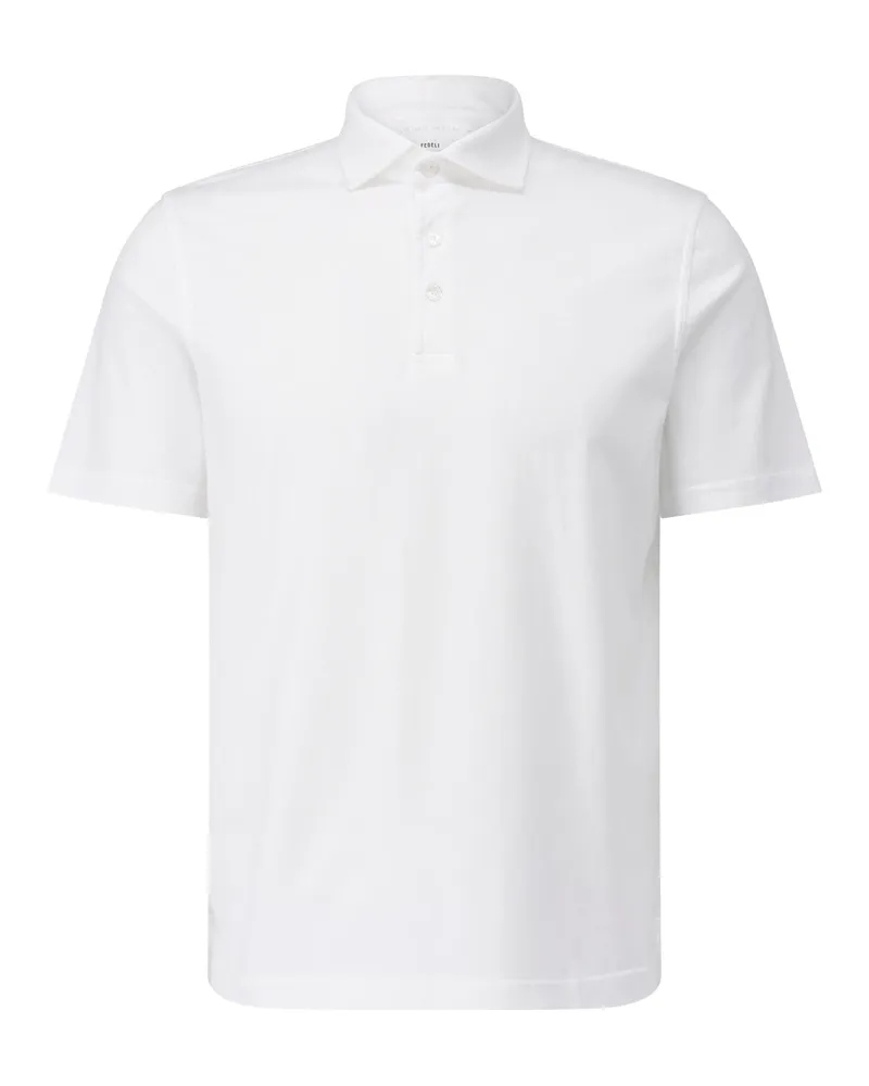 Fedeli Poloshirt aus Jersey Weiß