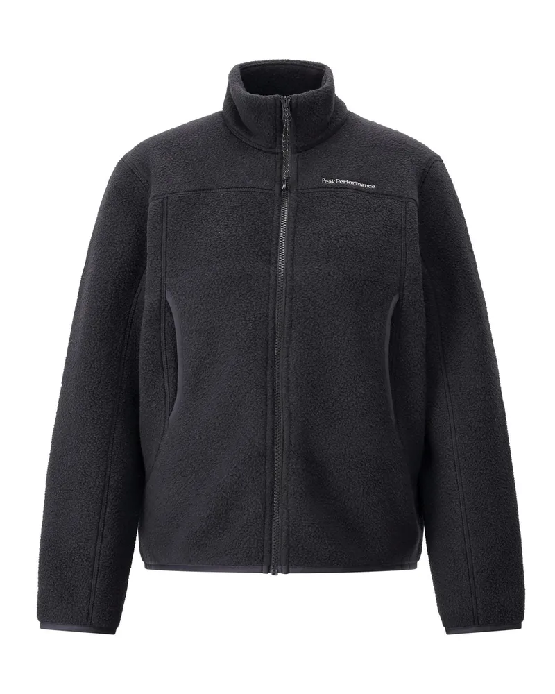 Peak Performance Jacke aus Fleece Schwarz