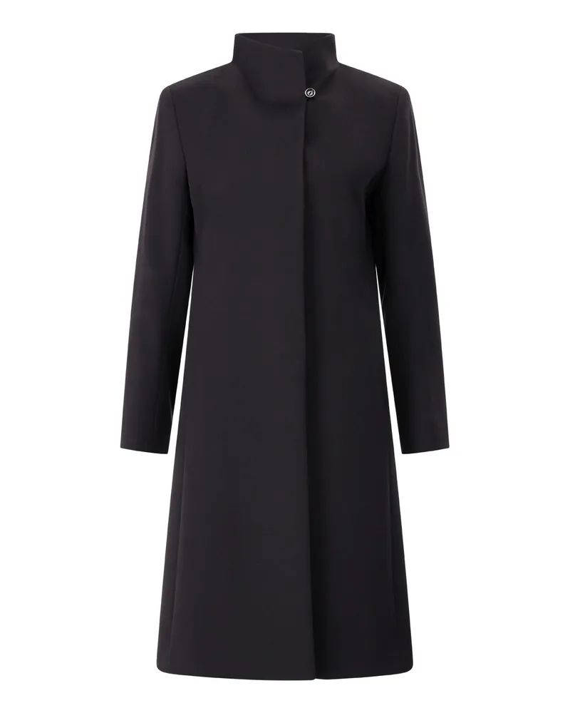 Cinzia Rocca Mantel aus Schurwolle Schwarz