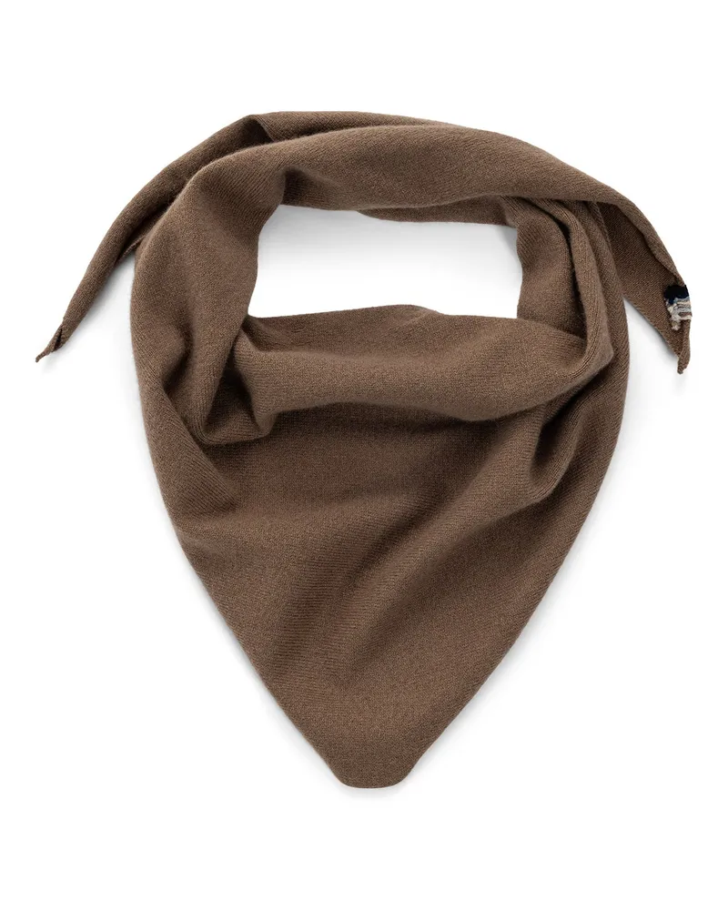 extreme cashmere Tuch Bandana aus Kaschmir-Mix Hellbraun