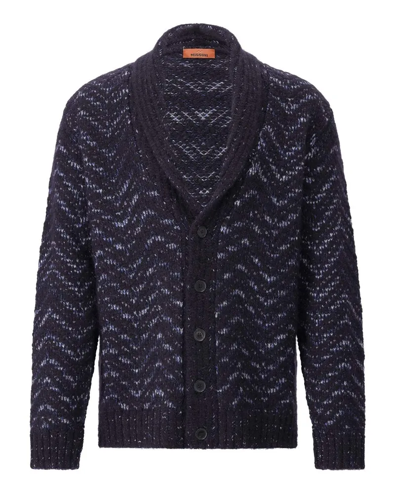 Missoni Strickjacke aus Alpaka-Mix Dunkelblau