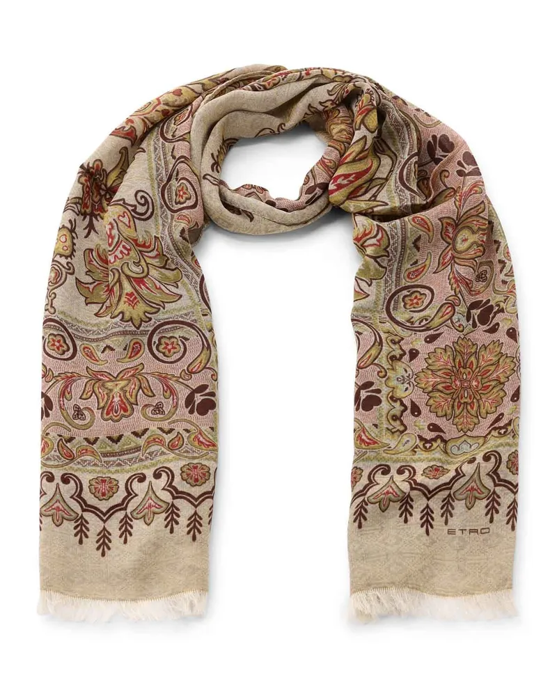 Etro Schal mit Paisley-Muster Beige
