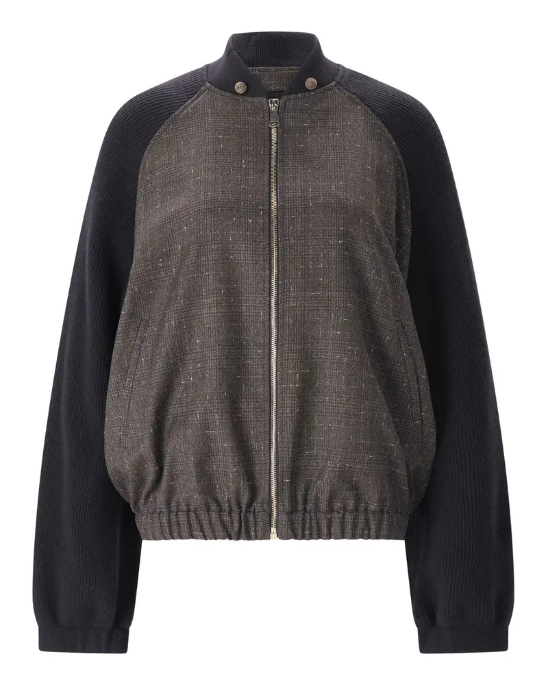 Fabiana Filippi Leichte Jacke im Materialmix Schwarz