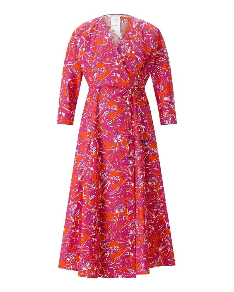 Max Mara Midi-Wickelkleid Camino mit Muster Multicolor