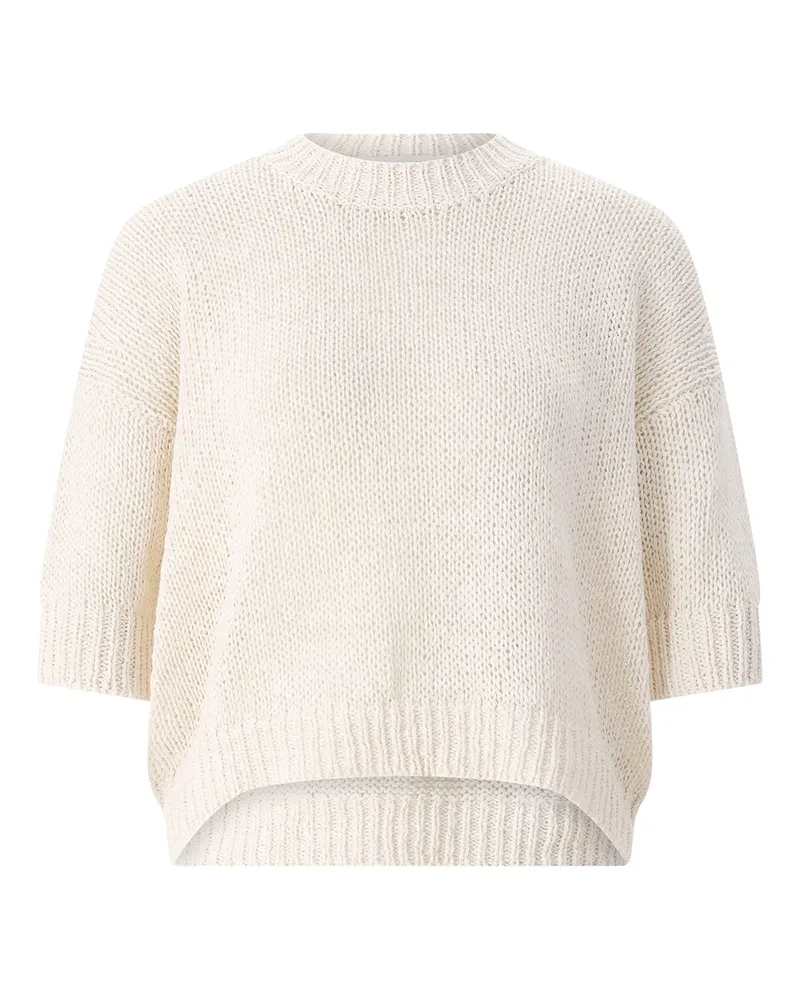 Roberto Collina Pullover aus Baumwollmix Creme