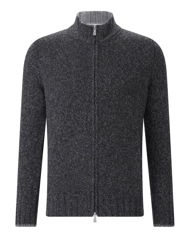 Gran Sasso Strickjacke aus Schurwolle Dunkelgrau