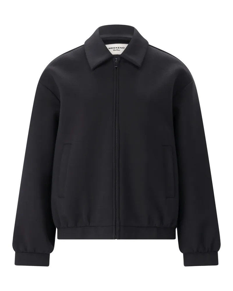 Max Mara Bomberjacke Dzebra aus Jersey Schwarz