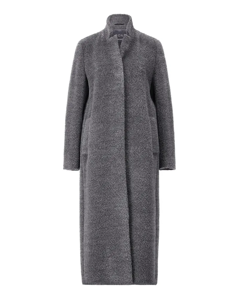 Cinzia Rocca Maxi-Mantel aus Alpaka-Woll-Mix Grau