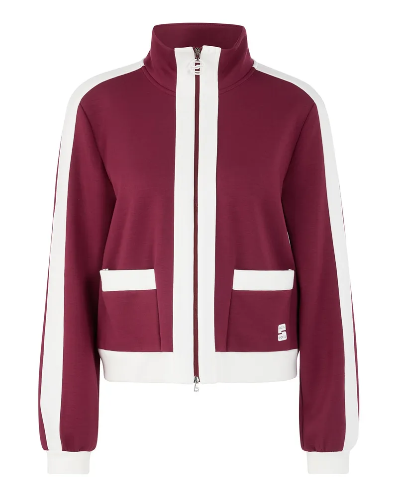 Marc Cain Jersey Jacke Dunkelrot