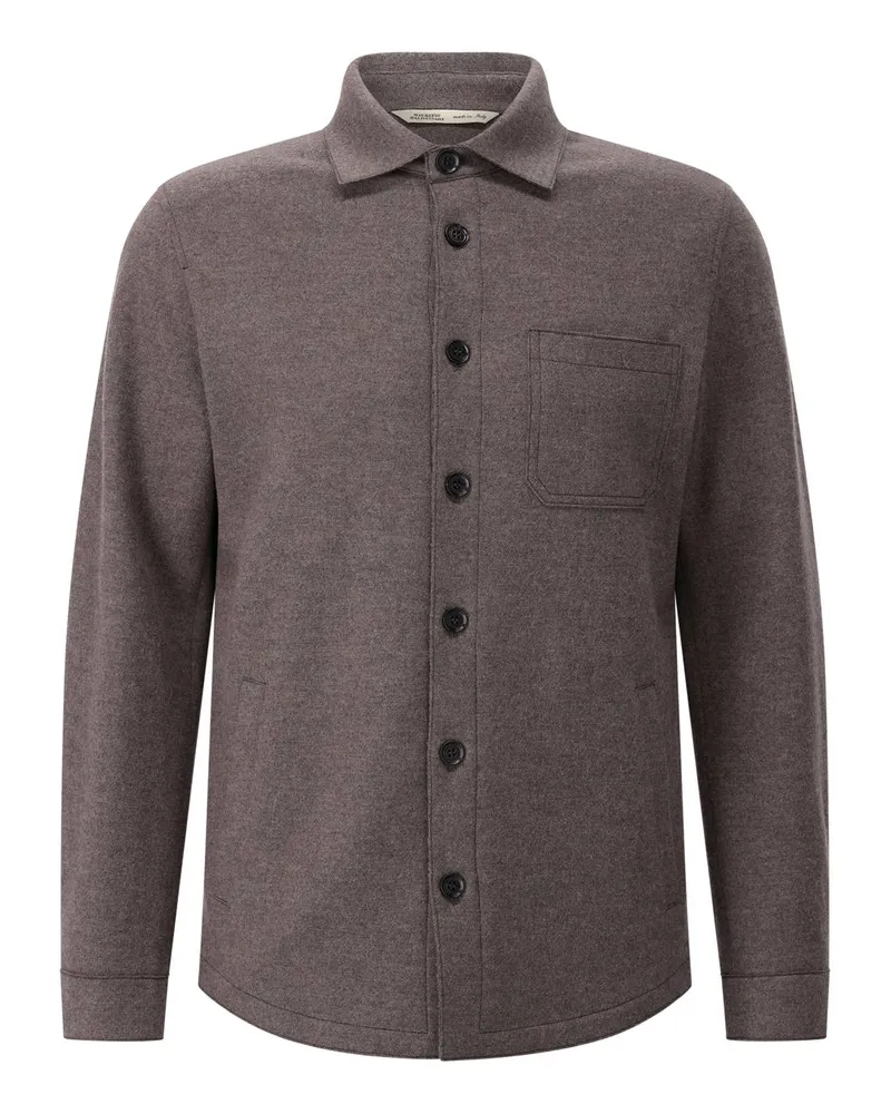 Maurizio Baldassari Overshirt aus Schurwolle Braun