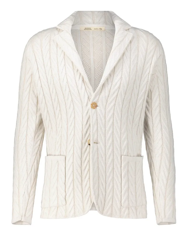 Maurizio Baldassari Cardigan-Sakko aus Kaschmir Creme