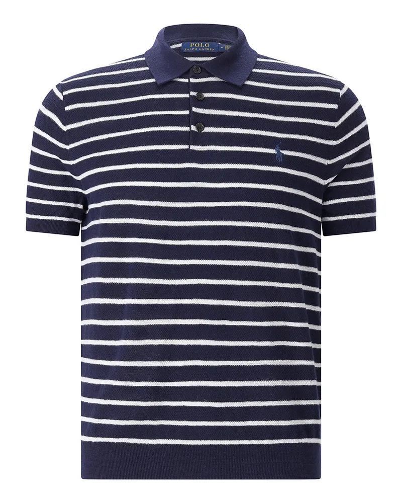 Ralph Lauren Gestreiftes Poloshirt Dunkelblau