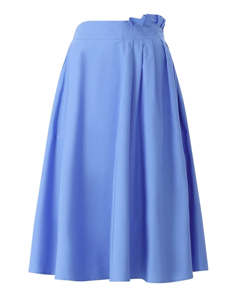 MSGM Midirock aus Baumwolle Blau