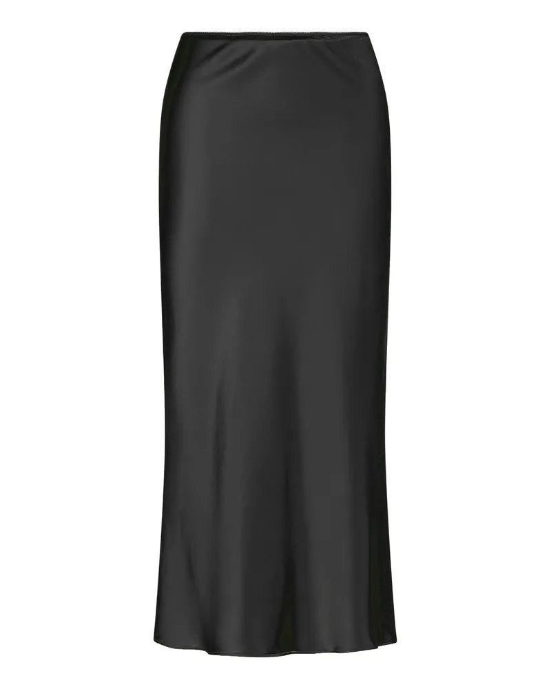 Roberto Collina Midirock aus Seide Schwarz