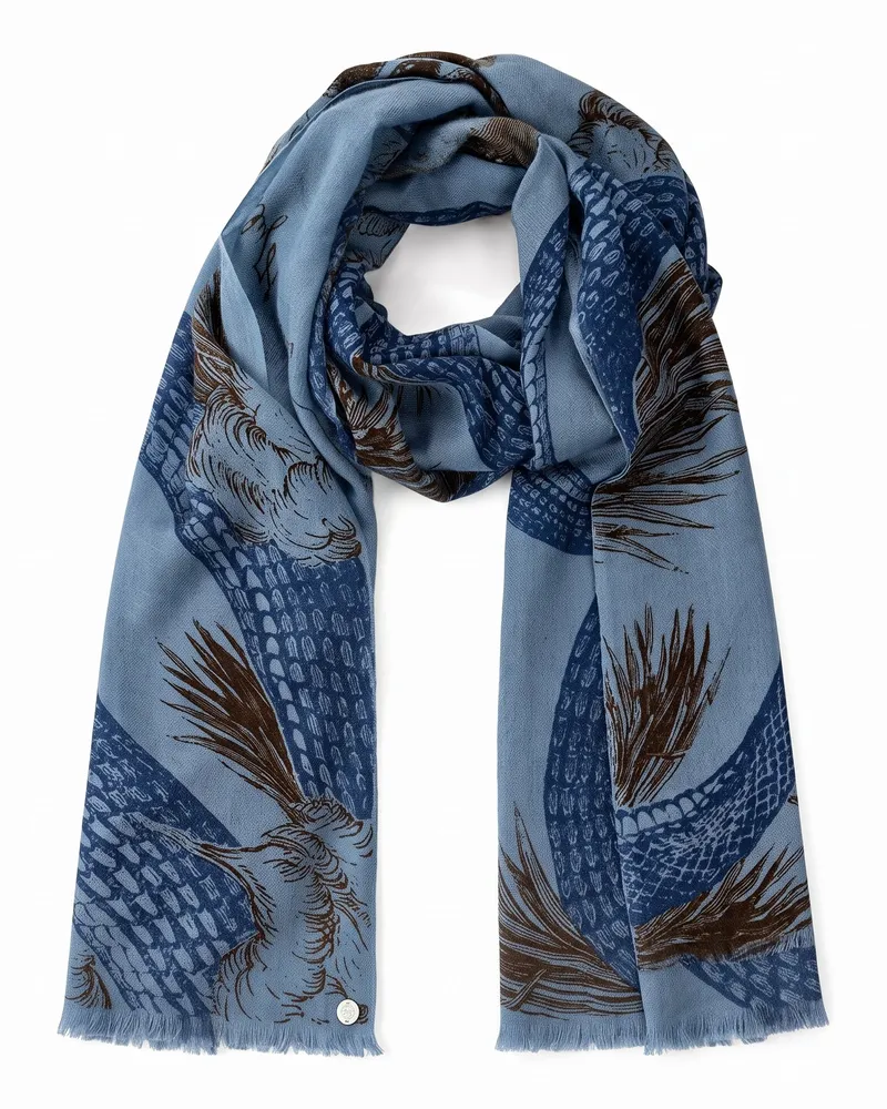 Friendly Hunting Schal Square Garden Eden Blau