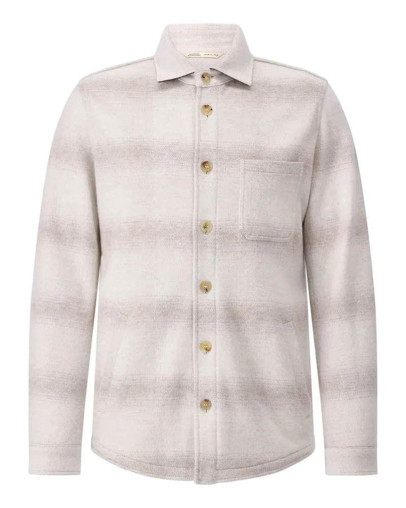 Maurizio Baldassari Kariertes Overshirt Creme