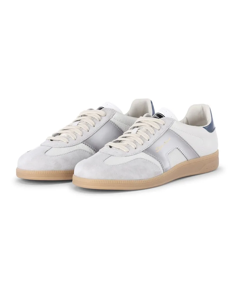 Santoni Sneaker DBS Oly aus Leder Weiß