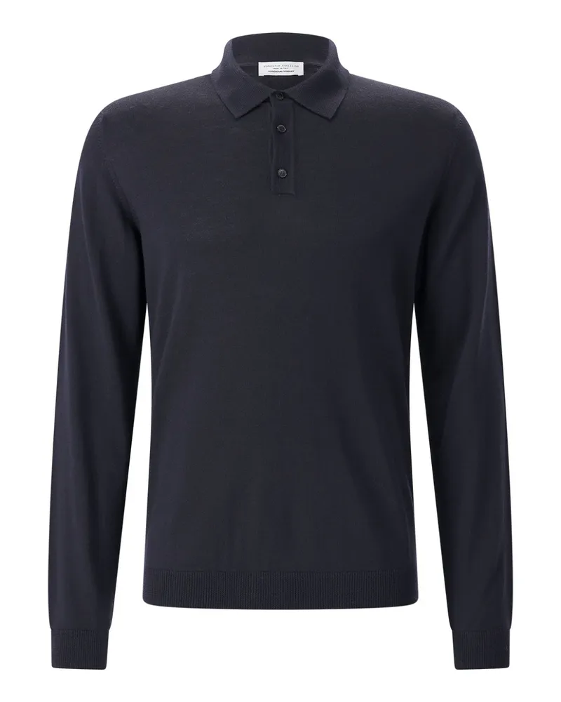 Roberto Collina Longsleeve aus Merinowolle Navy