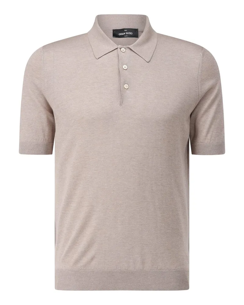 Gran Sasso Poloshirt aus Seide Beige