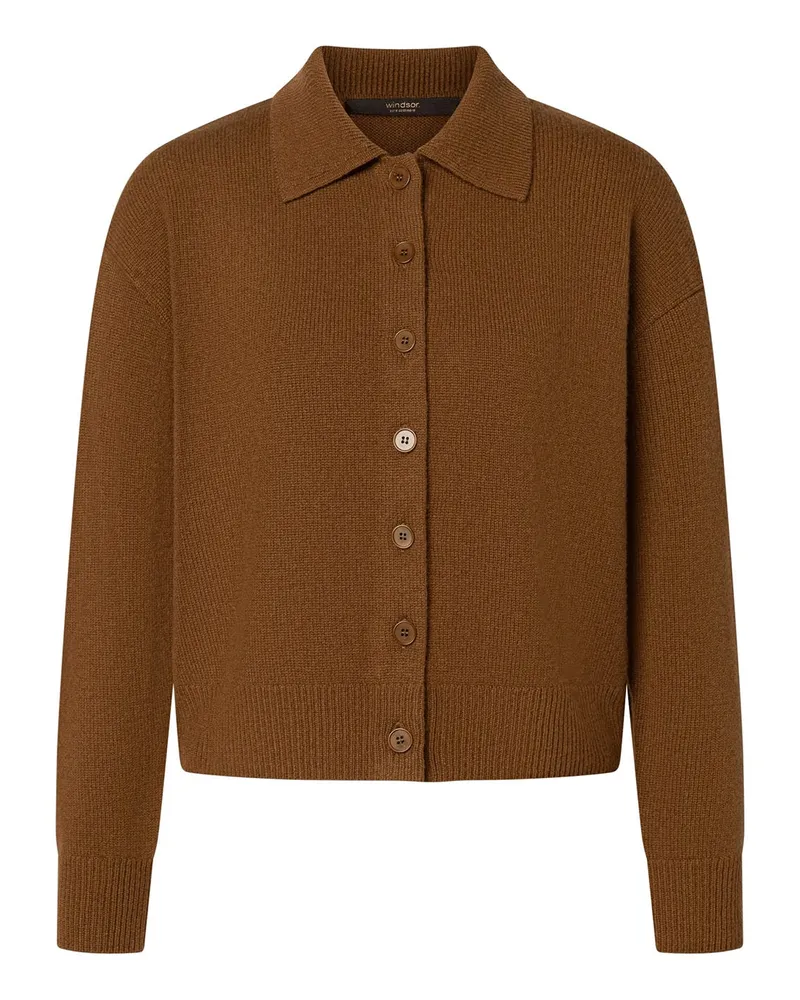 windsor. Strickjacke aus Kaschmir Braun
