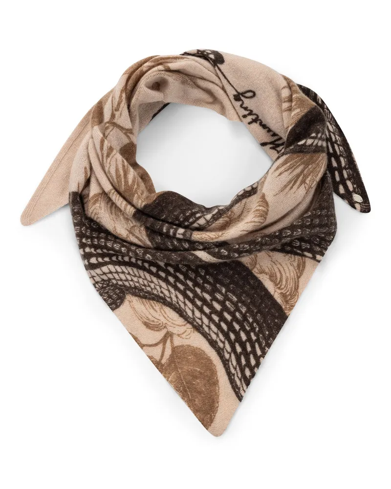 Friendly Hunting Dreieckschal Garten Eden aus Kaschmir Beige